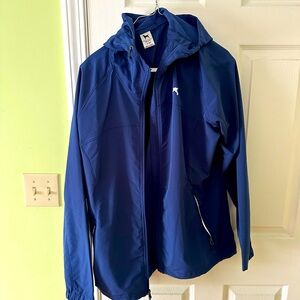 Women’s Black Dog light jacket with hood. Brand new, blue, size XL